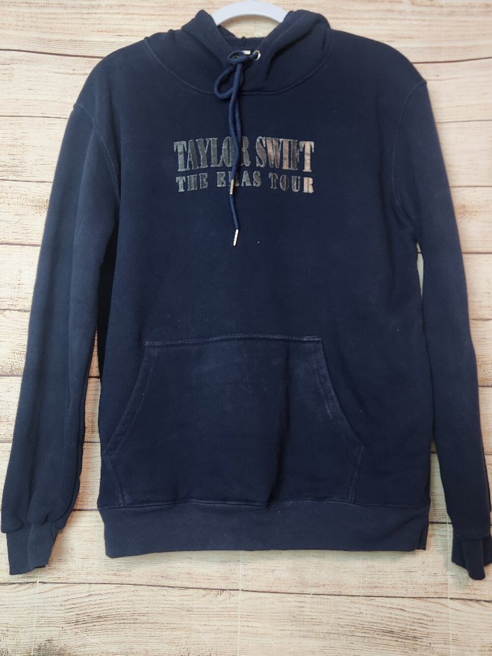 TAYLOR SWIFT The Eras Tour 2023 U.S. Cities Navy Blue Pullover Hoodie Size Large